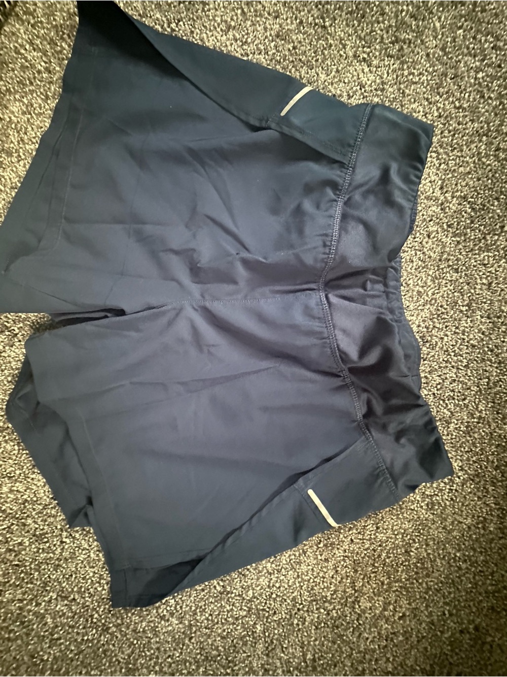 Avia Navy Athletic Running Shorts with Reflective Trim